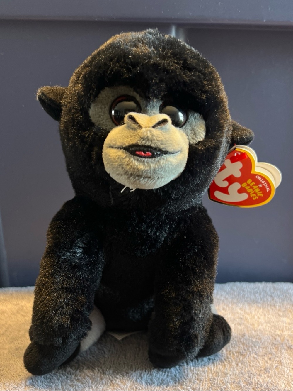 Ty Beanie Babies 8” BO Silver Back Gorilla Plush Stuffed Animal Retired 2017 NWT